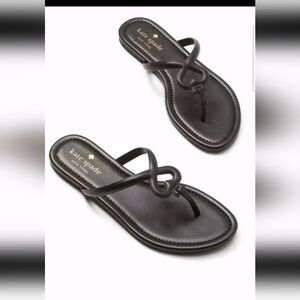 Kate Spade Womens Black Leather Pamela Sandal 6